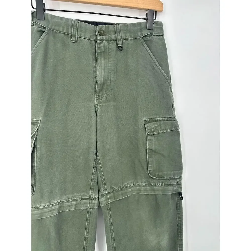 Boy Scouts of America BSA Green‎ Cargo Canvas Convertible Pants Youth Size 12